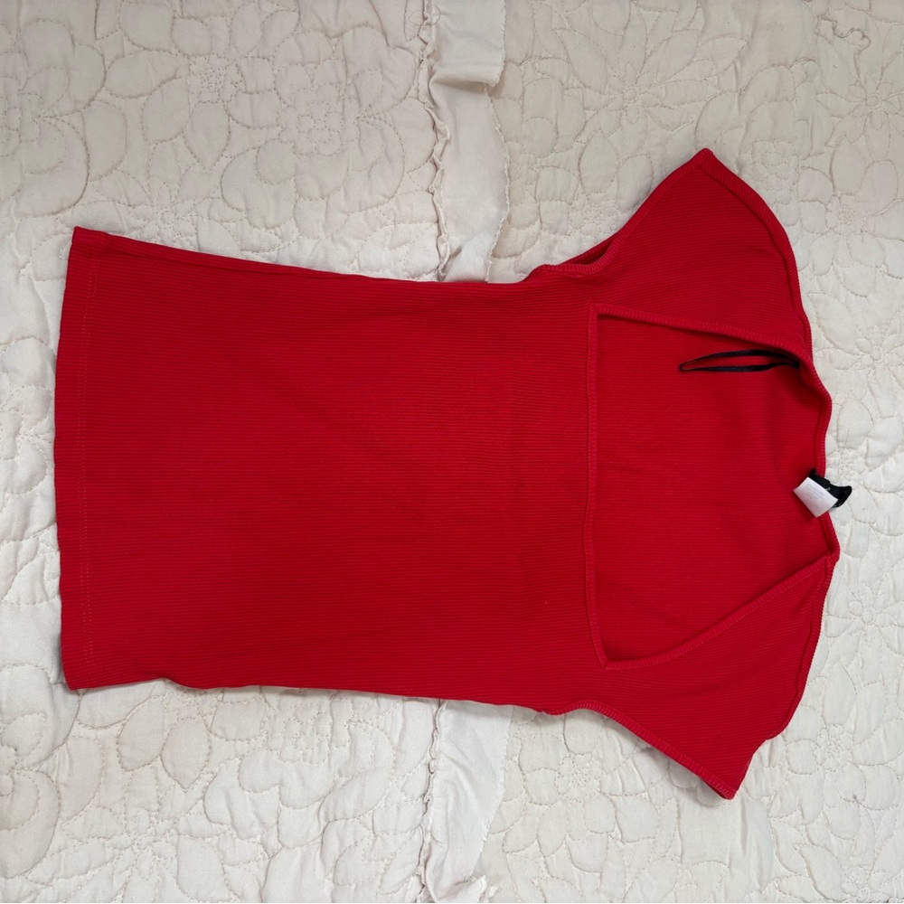 Divided Red Women's Blouse